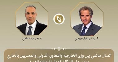 وزير الخارجية يؤكد لمدير الوكالة الدولية للطاقة الذرية رفض الحلول العسكرية للأزمة الراهنة
