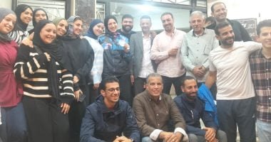 بعد فضية العالم للكاراتيه.. أهالى ههيا يحتفلون برؤى الطاهر.. صور